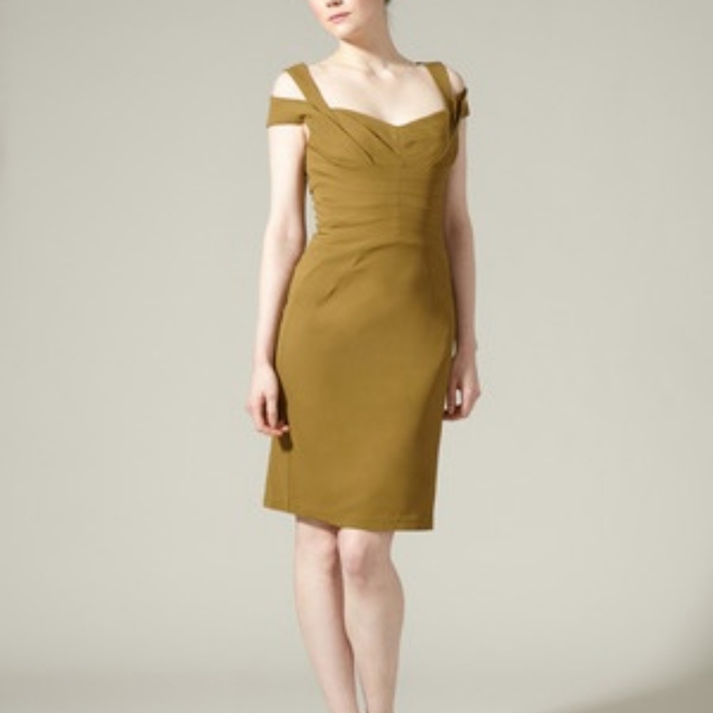 Zac Posen Crepe Cutout Seamed Dress Size 4